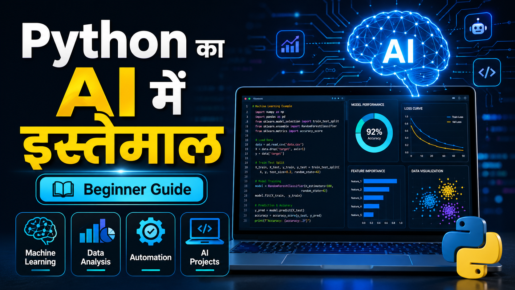 Python का AI में इस्तेमाल कैसे होता है: Beginner के लिए आसान Guide
