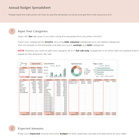 Annual Budget Spreadsheet Google Sheets