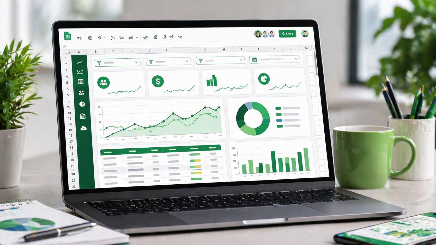 Google Sheets Dashboard Development
